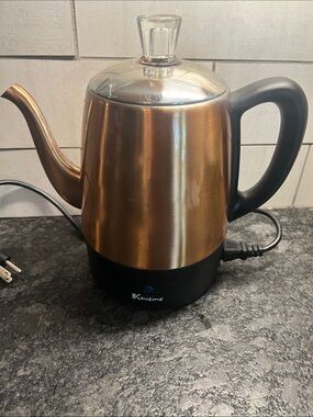 Euro Cuisine Electric Coffee Pot Percolator - 6-8 cup. Tested heats immediately